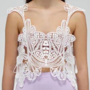 White Macrame Lace Top (M/L)